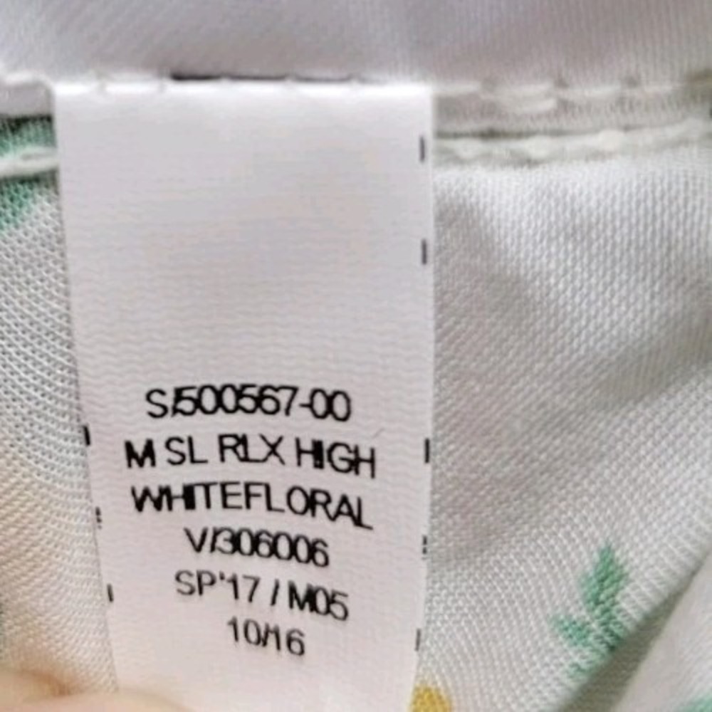 Old Navy High Neck White Floral Sleeveless Top Size Large Sheer - Picture 9 of 9